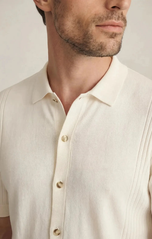 34 Heritage Button-Up Sweater In Silver Birch
