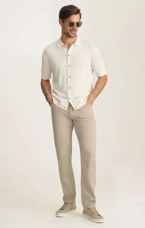 34 Heritage Button-Up Sweater In Silver Birch