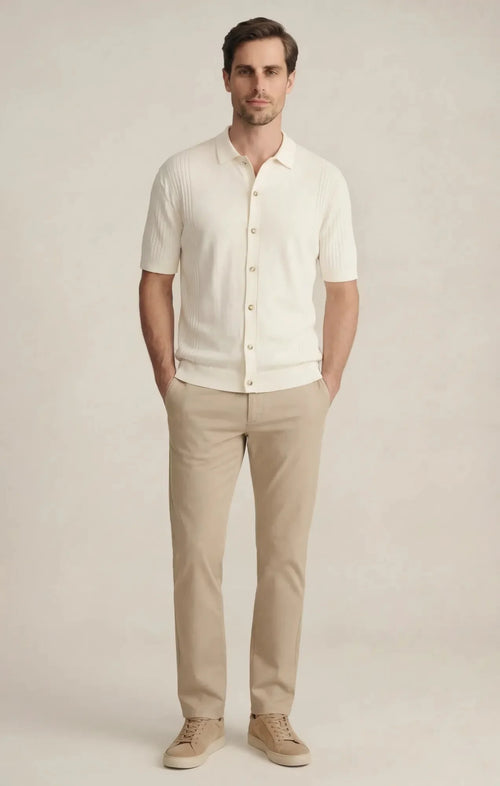 34 Heritage Button-Up Sweater In Silver Birch