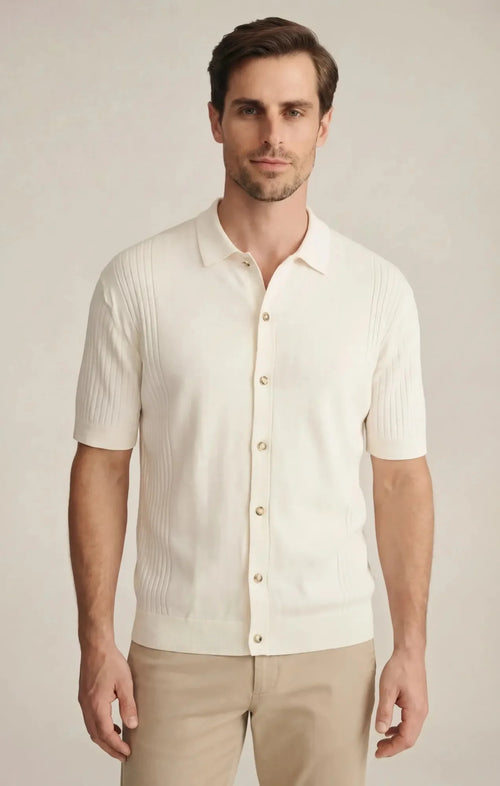 34 Heritage Button-Up Sweater In Silver Birch