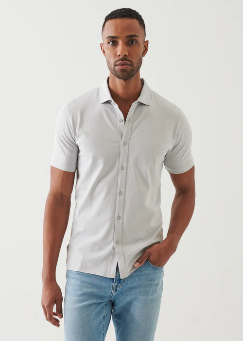PATRICK ASSARAF PIMA COTTON STRETCH SHIRT
