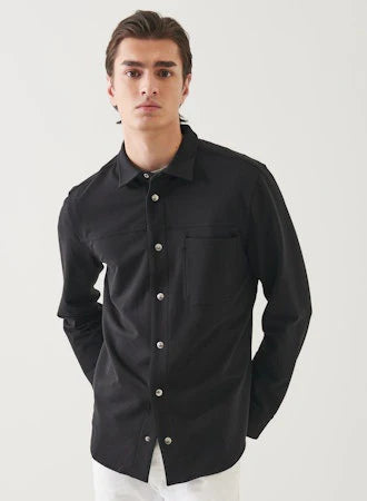 PATRICK ASSARAF PIMA COTTON FRENCH TERRY OVERSHIRT
