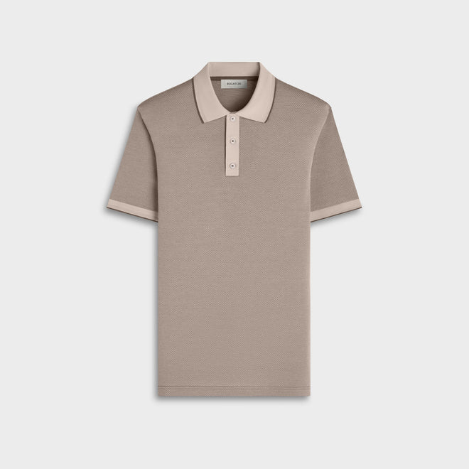 Bugatchi Bird's Eye Three-Button Polo