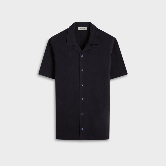 Bugatchi Performance Rib Knit Camp Shirt
