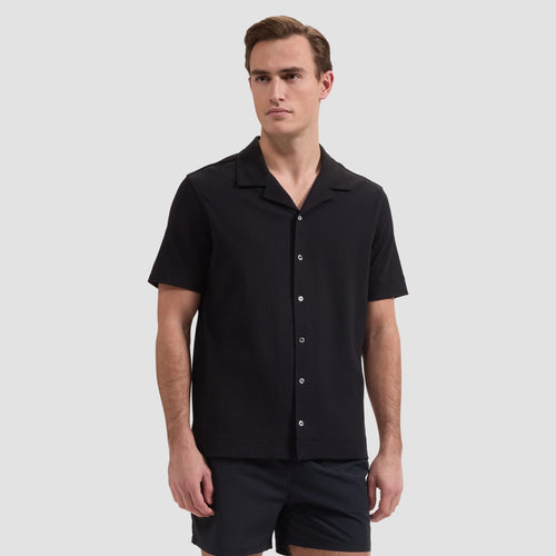 Bugatchi Performance Rib Knit Camp Shirt