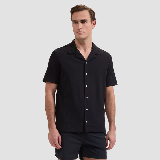 Bugatchi Performance Rib Knit Camp Shirt