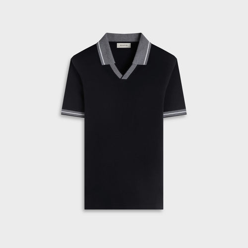 Bugatchi Solid Pima Johnny Collar Polo