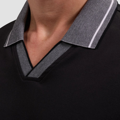 Bugatchi Solid Pima Johnny Collar Polo