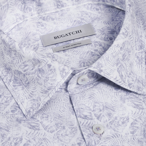 Bugatchi Miles OoohCotton® Leaf Print Short-Sleeve Shirt