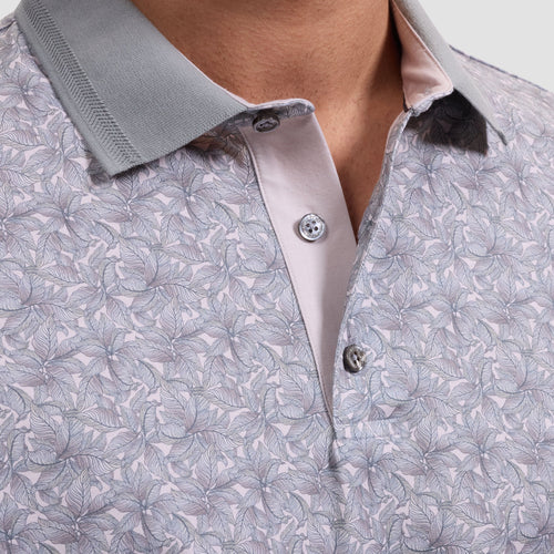 Bugatchi Vasco OoohCotton® Leaf Print Polo Shirt