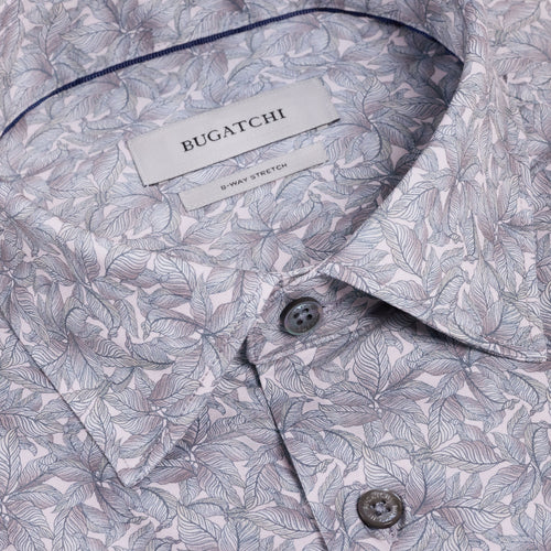 Bugatchi Miles OoohCotton® Leaf Print Short-Sleeve Shirt