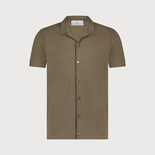 BLUE INDUSTRY KNITTED DOORKNOOP POLO