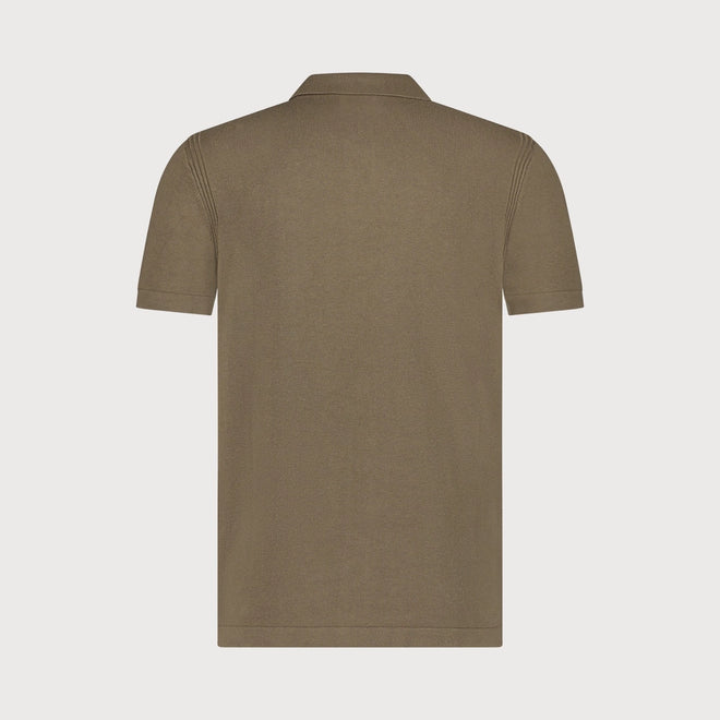 BLUE INDUSTRY KNITTED DOORKNOOP POLO