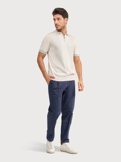 Blue Industry Elevated Knit Zip Polo