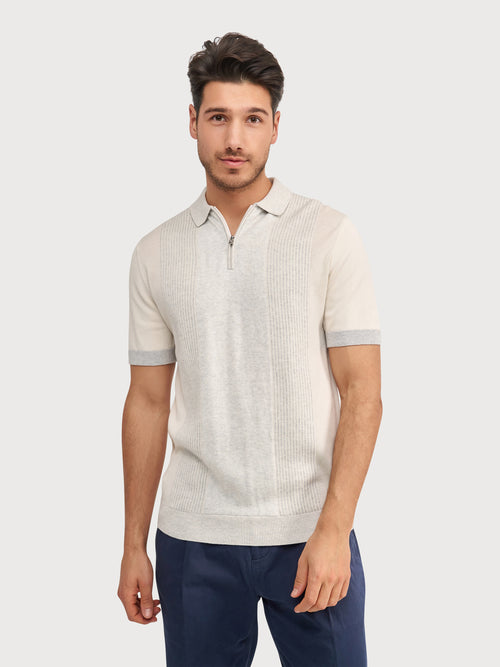 Blue Industry Elevated Knit Zip Polo