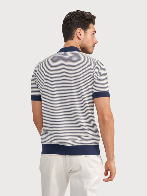 Blue Industry Elevated Knit Zip Polo