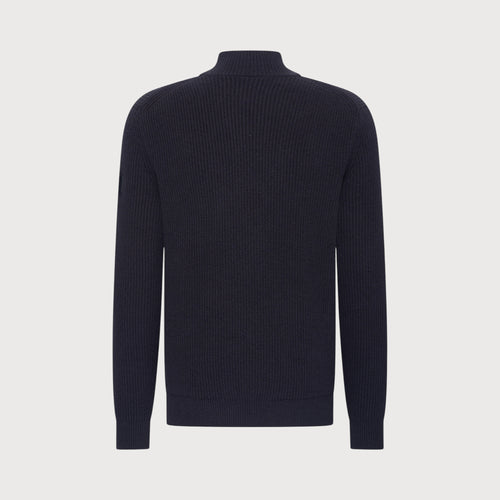 Blue Industry Quarter-Zip Sweater
