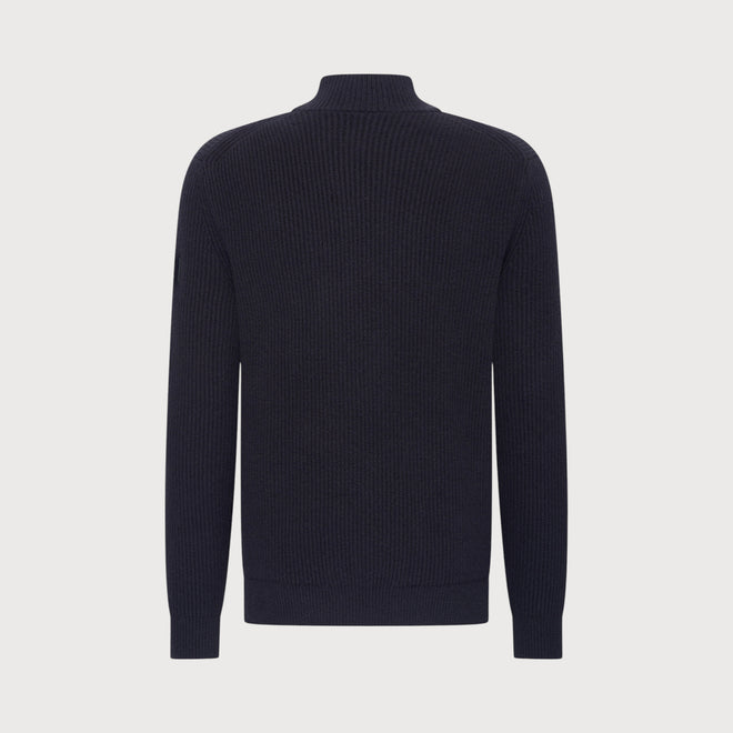 Blue Industry Quarter-Zip Sweater