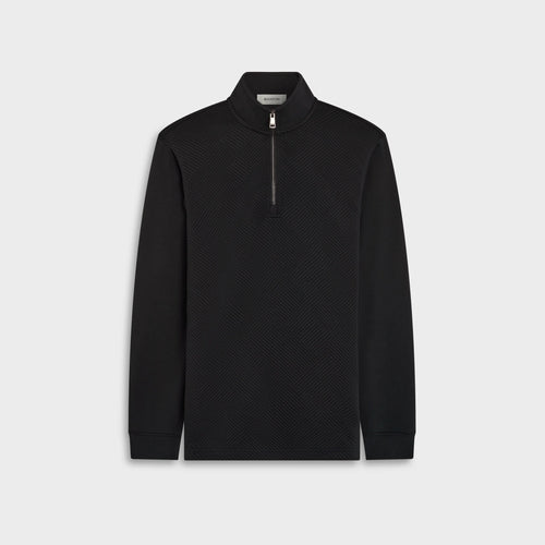 Bugatchi Soft Touch™ Geometric Jacquard Quarter-Zip