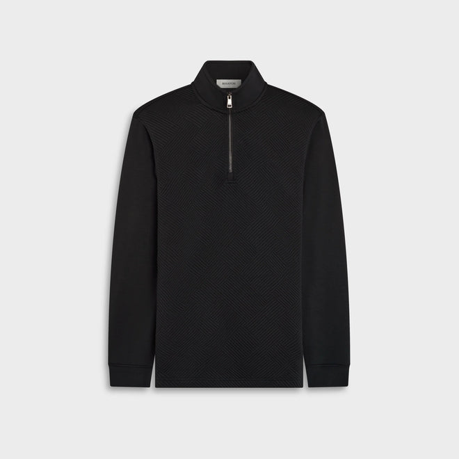 Bugatchi Soft Touch™ Geometric Jacquard Quarter-Zip