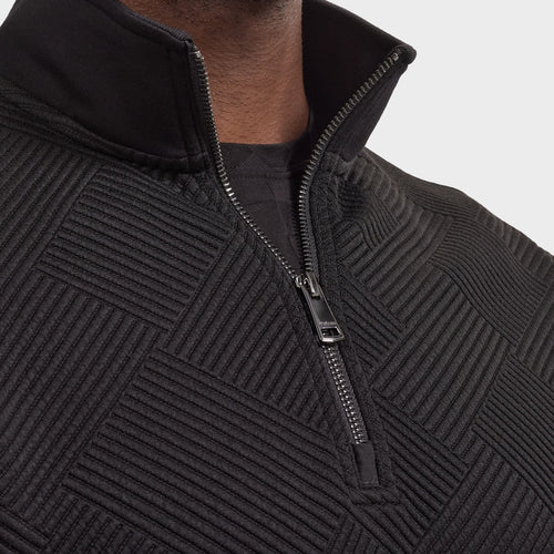 Bugatchi Soft Touch™ Geometric Jacquard Quarter-Zip