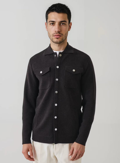 Patrick Assaraf Milano Stitch Snap Front Shirt Jacket