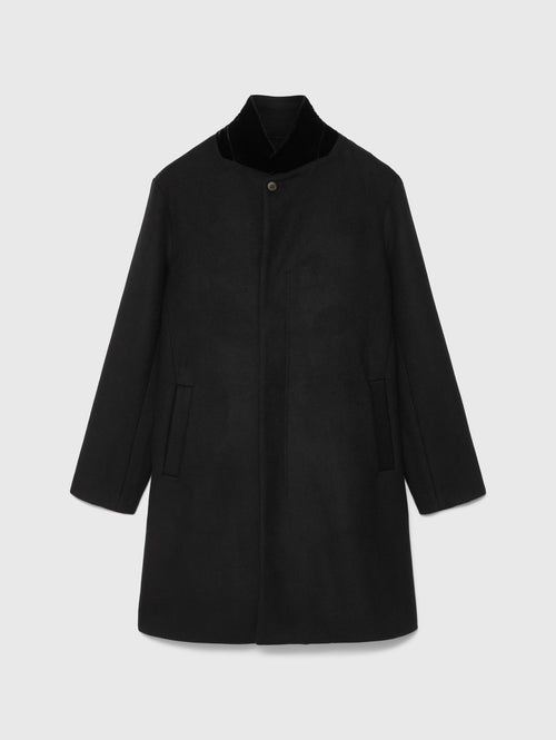 John Varvatos Rhett Wool Coat With Hidden Button Plackets