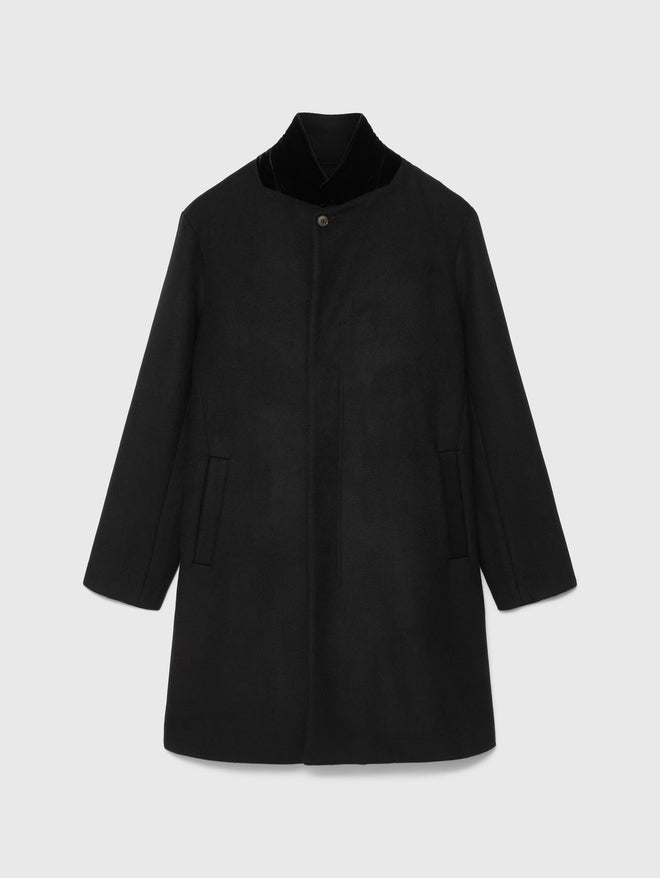 John Varvatos Rhett Wool Coat With Hidden Button Plackets