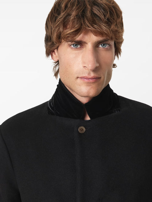 John Varvatos Rhett Wool Coat With Hidden Button Plackets