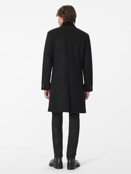 John Varvatos Rhett Wool Coat With Hidden Button Plackets