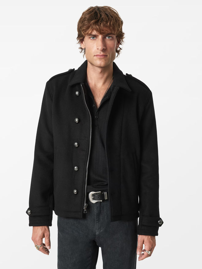John Varvatos Graham Single Breaster Short Peacoat