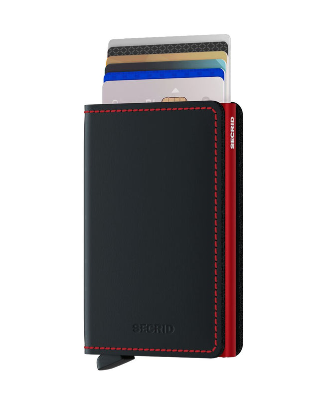 Secrid Slim Wallet Original Matte Black & Red