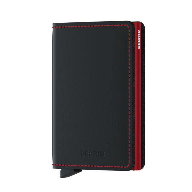 Secrid Slim Wallet Original Matte Black & Red