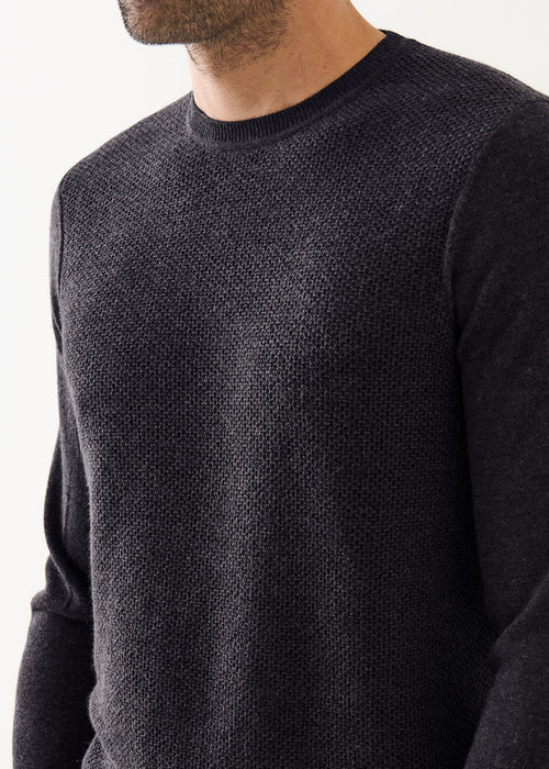 PATRICK ASSARAF MERINO TEXTURED CREWNECK