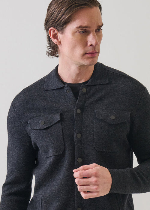 Patrick Assaraf Milano Stitch Snap Front Shirt Jacket