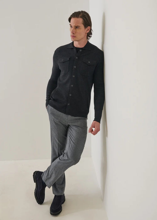 Patrick Assaraf Milano Stitch Snap Front Shirt Jacket