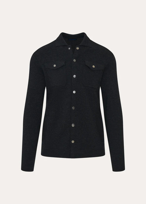 Patrick Assaraf Milano Stitch Snap Front Shirt Jacket