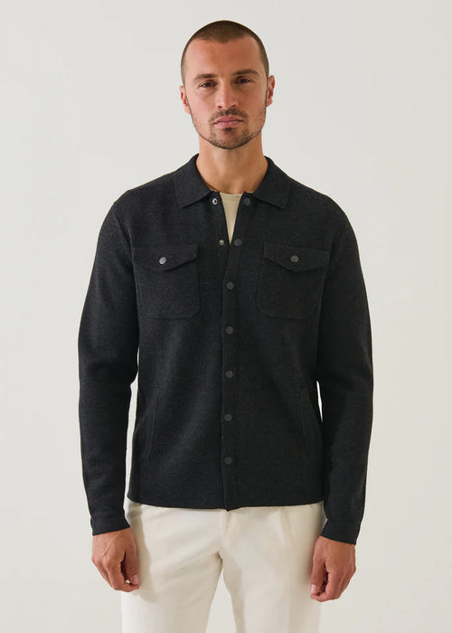 PATRICK ASSARAF MERINO MILANO STITCH OVERSHIRT