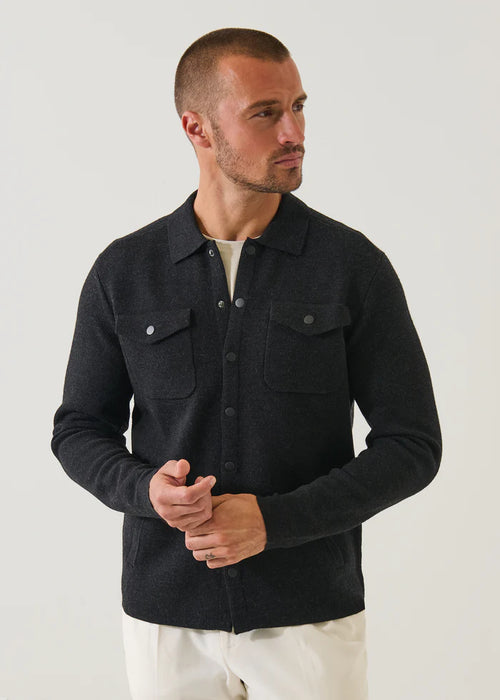 PATRICK ASSARAF MERINO MILANO STITCH OVERSHIRT