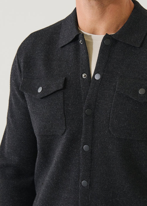 PATRICK ASSARAF MERINO MILANO STITCH OVERSHIRT