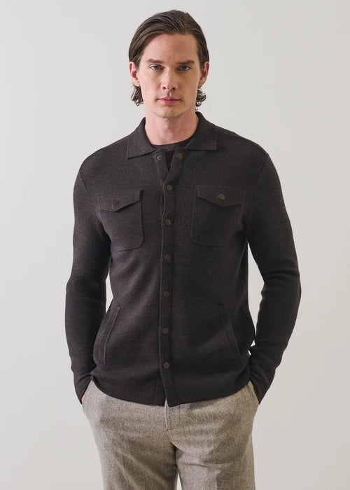 Patrick Assaraf Milano Stitch Snap Front Shirt Jacket