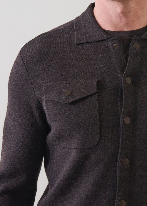 Patrick Assaraf Milano Stitch Snap Front Shirt Jacket