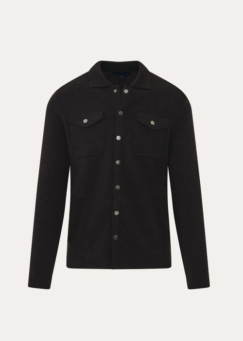 Patrick Assaraf Milano Stitch Snap Front Shirt Jacket