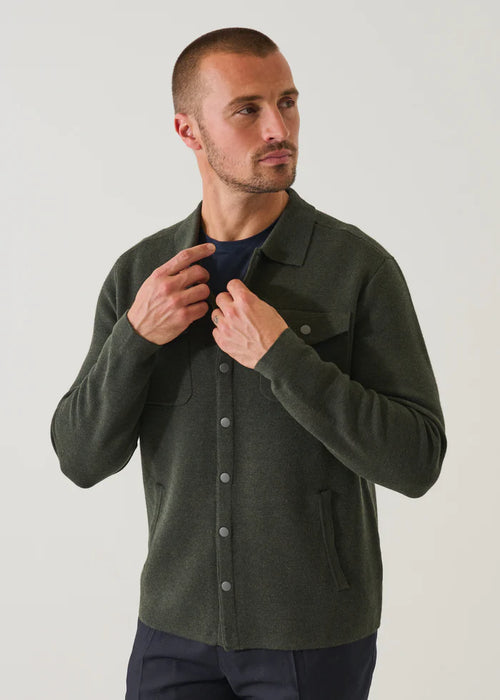 PATRICK ASSARAF MERINO MILANO STITCH OVERSHIRT