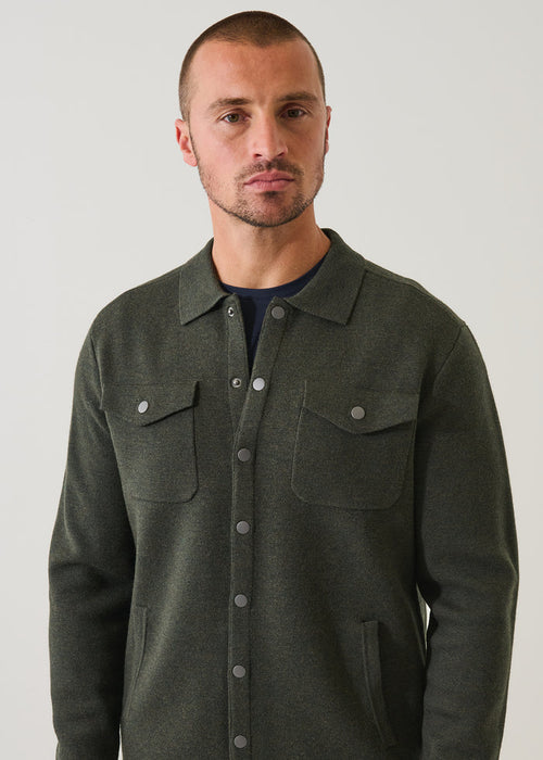 PATRICK ASSARAF MERINO MILANO STITCH OVERSHIRT