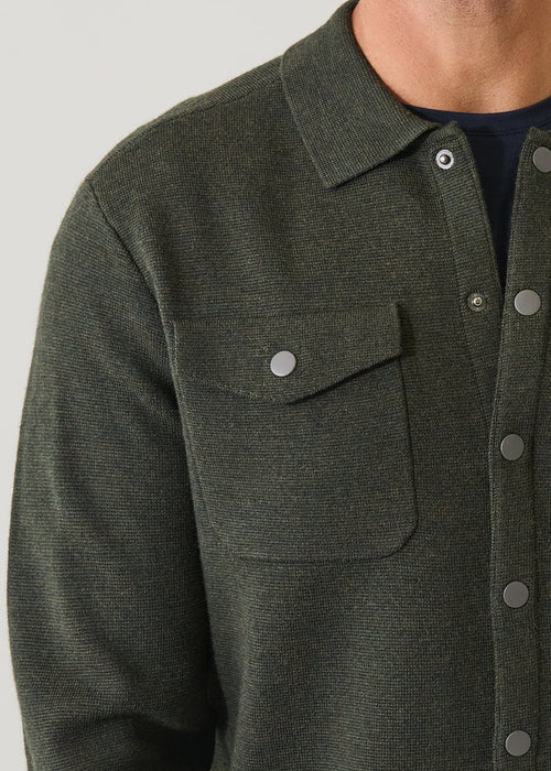 PATRICK ASSARAF MERINO MILANO STITCH OVERSHIRT