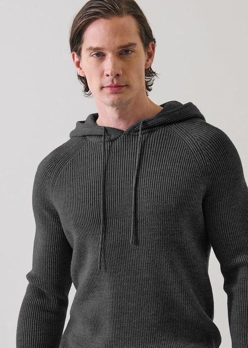Patrick Assaraf Merino Ribbed Hoodie