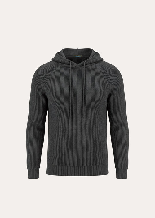 Patrick Assaraf Merino Ribbed Hoodie