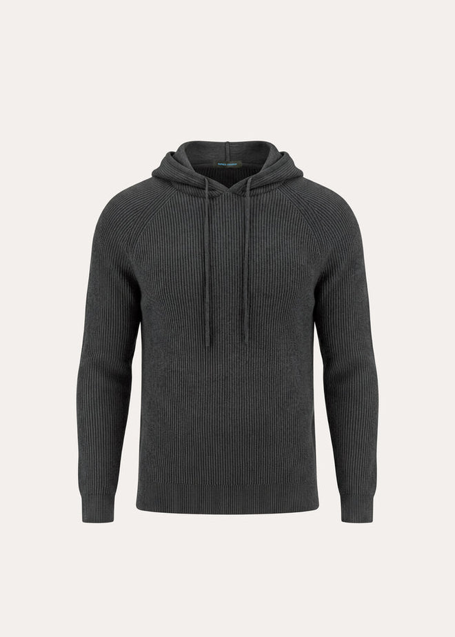 Patrick Assaraf Merino Ribbed Hoodie