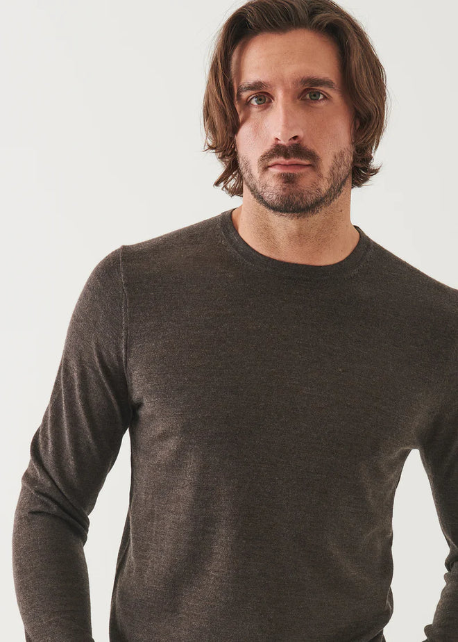 PATRICK ASSARAF EXTRA-FINE MERINO CREWNECK P114C05